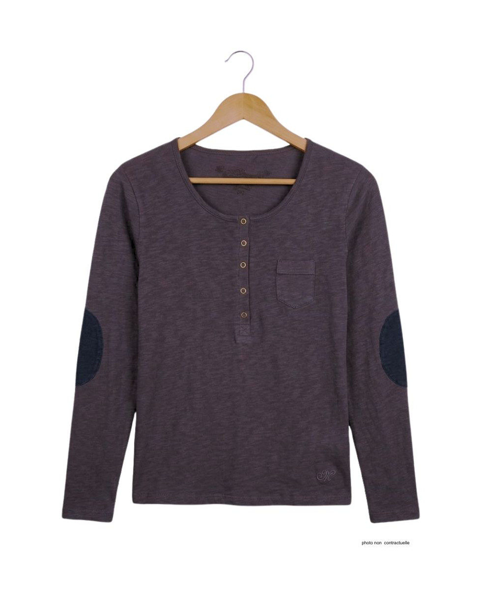 MAYFLOWER CLOE3G - Tee-shirt Manches Longues Gris Ardoise