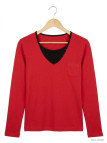 AXONE COCCOUN1R Grande Taille 46-52 : Tee-shirt Rouge 2-en-1
