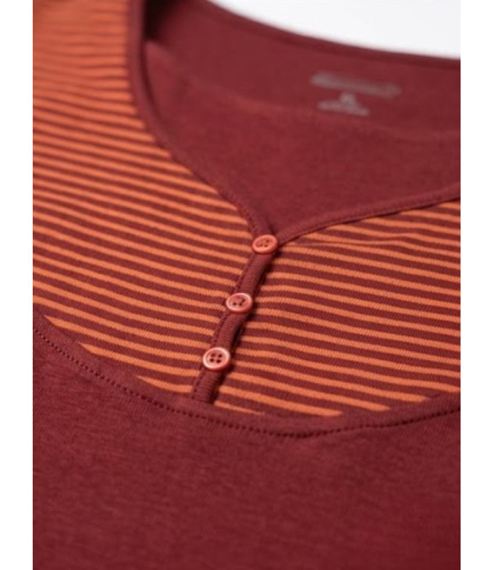 AXONE COREE1B : Tee-shirt Bordeaux Orange Grande Taille 46-52