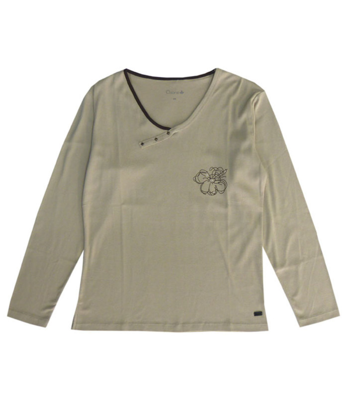 Tee-shirt AXONE DONA1B Beige : Imprimé Fantaisie Grande Taille