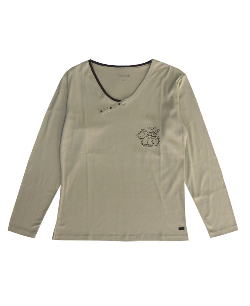 Tee-shirt AXONE DONA1B Beige : Imprimé Fantaisie Grande Taille