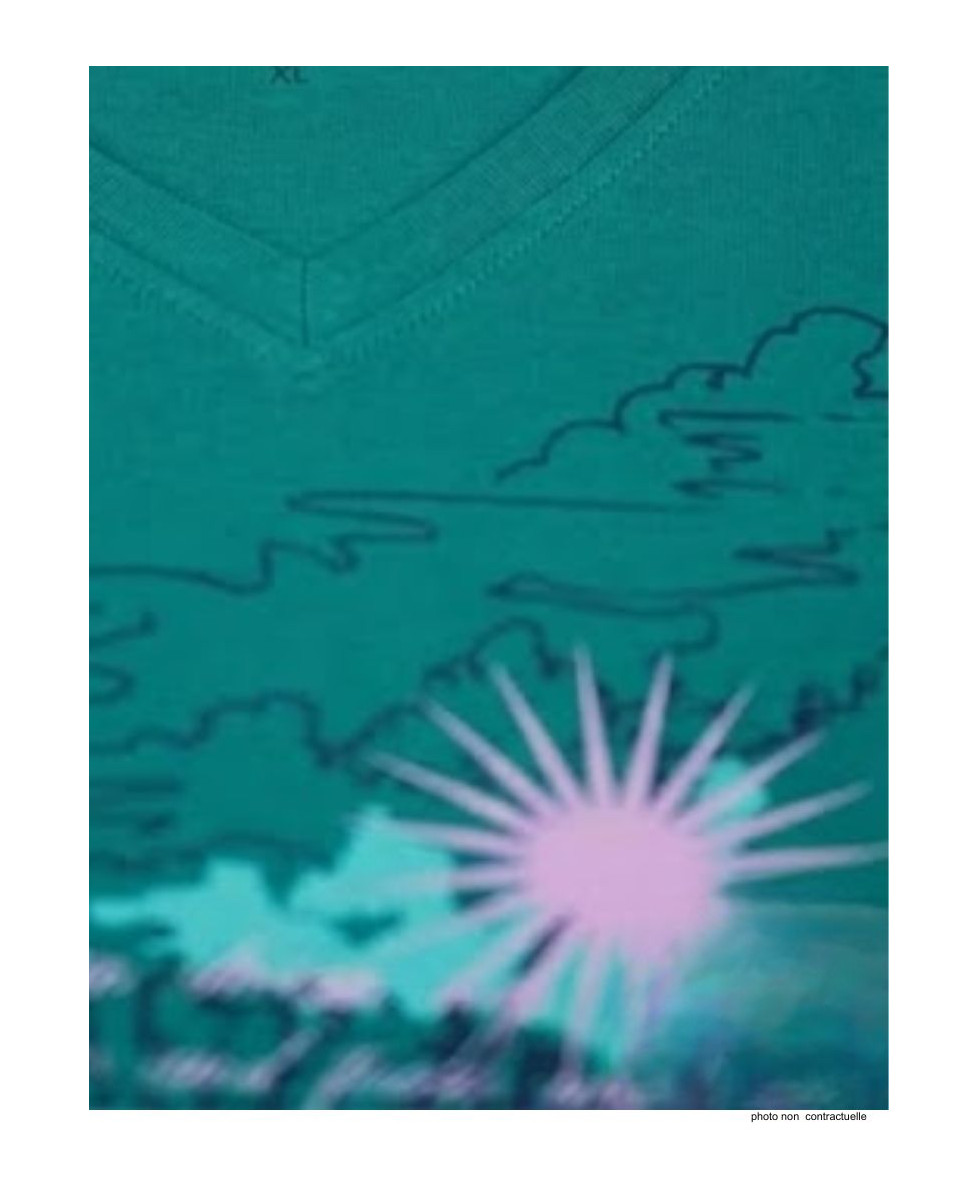 AXONE SH1063V : Tee-shirt Vert Sérigraphie Placée 46-52