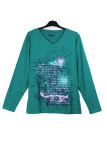 AXONE SH1063V : Tee-shirt Vert Sérigraphie Placée 46-52