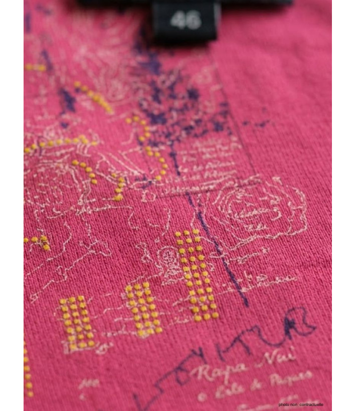 Tunique AXONE DUPLEX2F Fuchsia & Rayures Marine 46-52