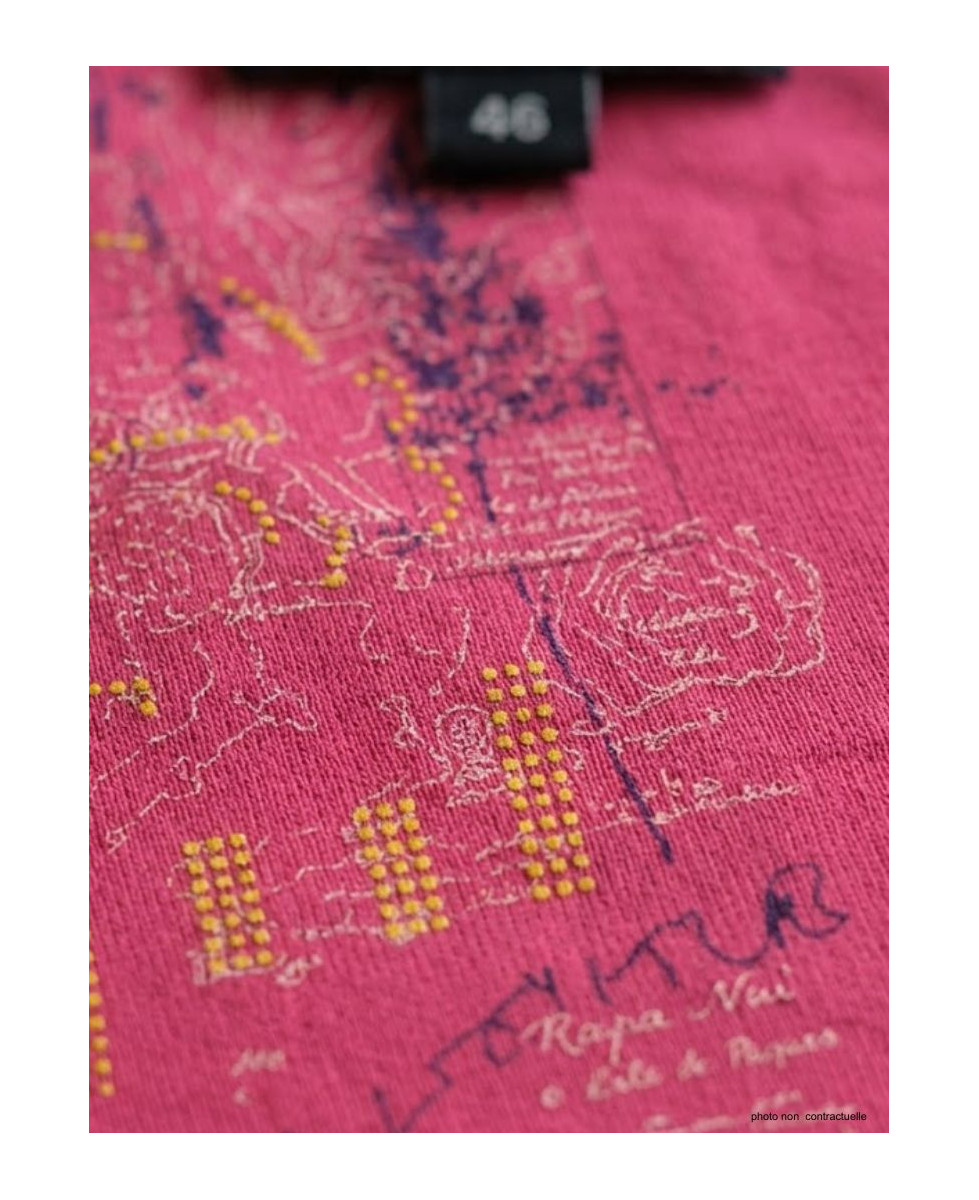 Tunique AXONE DUPLEX2F Fuchsia & Rayures Marine 46-52