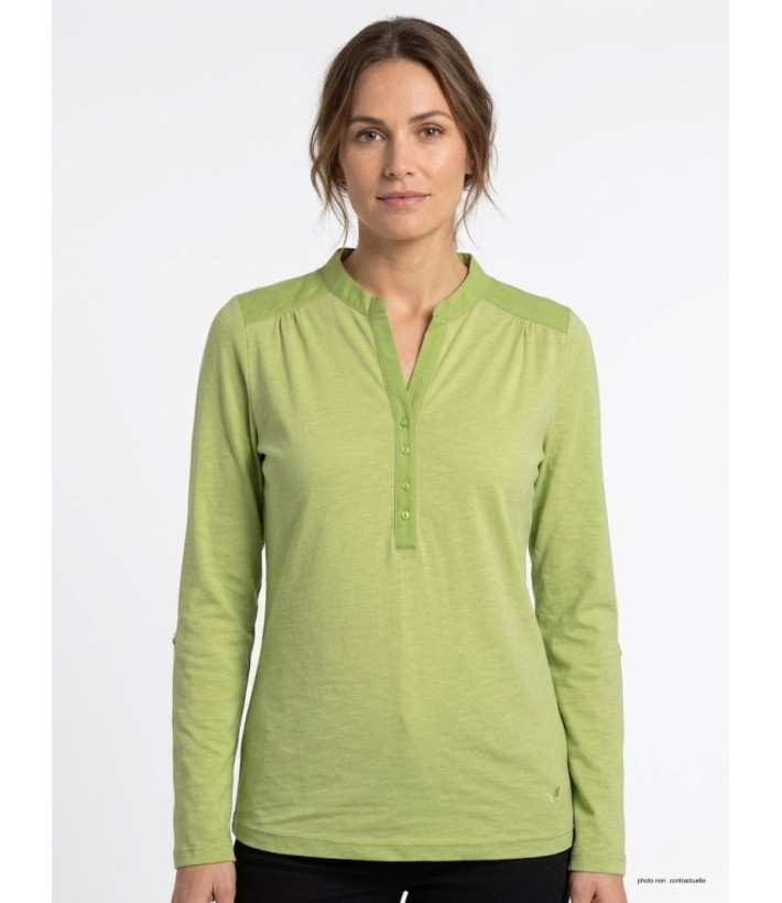 MAYFLOWER DIMAGO3 : Tee-shirt manches longues bi-matière vert
