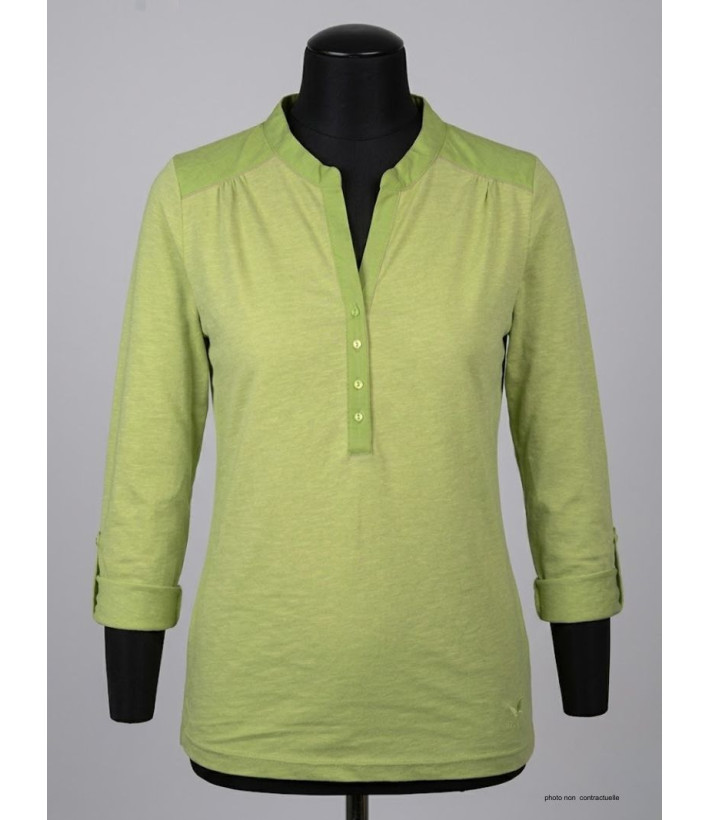 MAYFLOWER DIMAGO3 : Tee-shirt manches longues bi-matière vert