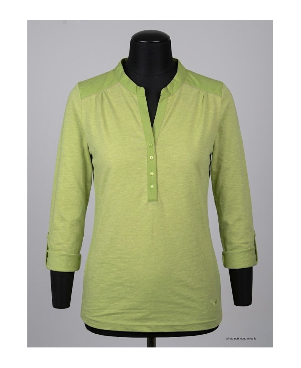 MAYFLOWER DIMAGO3 : Tee-shirt manches longues bi-matière vert