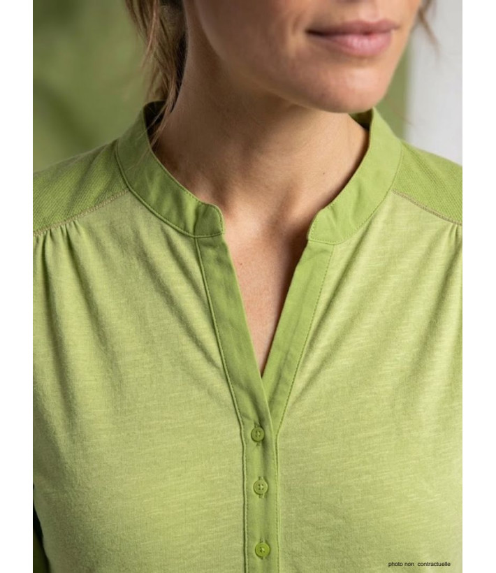 MAYFLOWER DIMAGO3 : Tee-shirt manches longues bi-matière vert