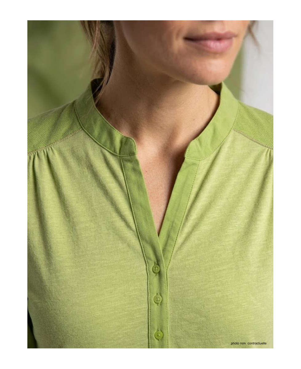 MAYFLOWER DIMAGO3 : Tee-shirt manches longues bi-matière vert