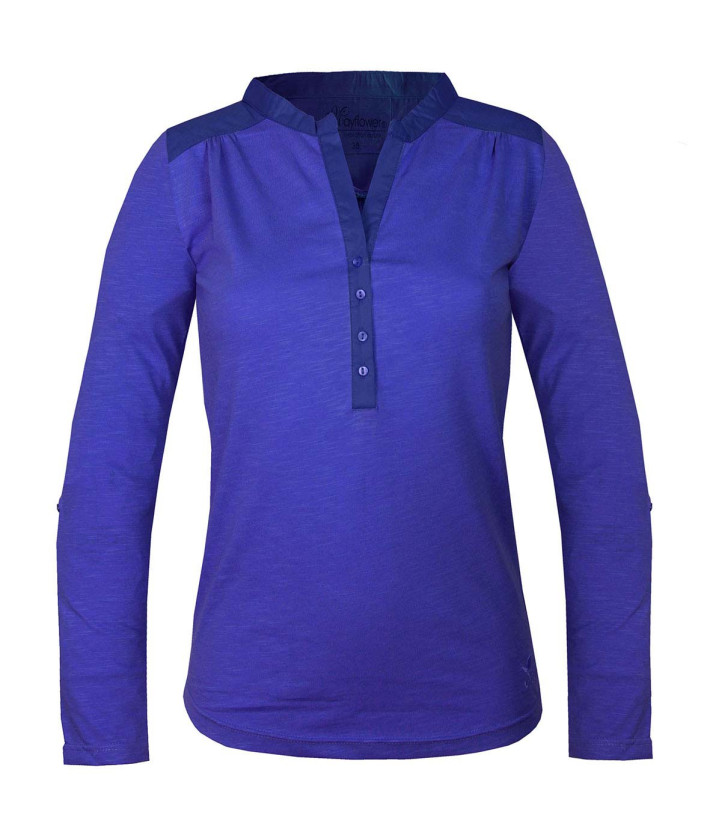 MAYFLOWER DIMAGO5 : Tee-shirt manches longues bleu bi-matière