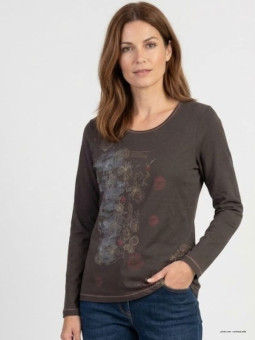 Tee-shirt MAYFLOWER DISCO2T - Manches longues coton & imprimé