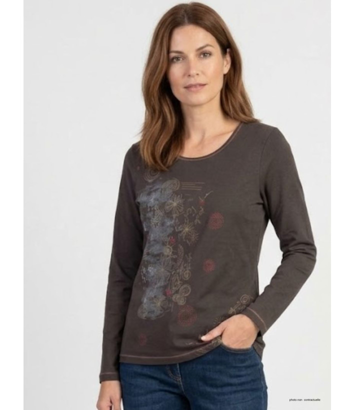 Tee-shirt MAYFLOWER DISCO2T - Manches longues coton & imprimé