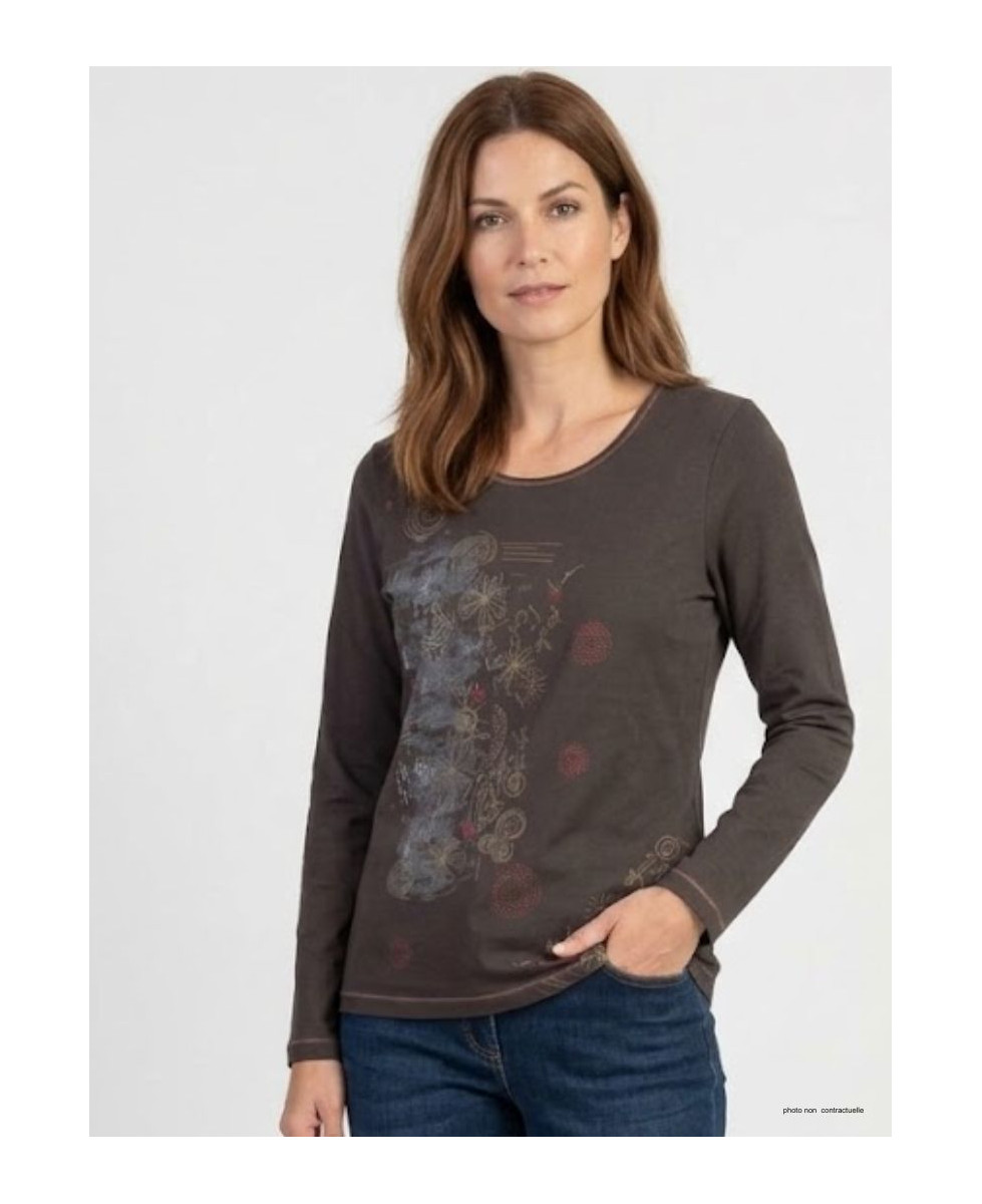 Tee-shirt MAYFLOWER DISCO2T - Manches longues coton & imprimé