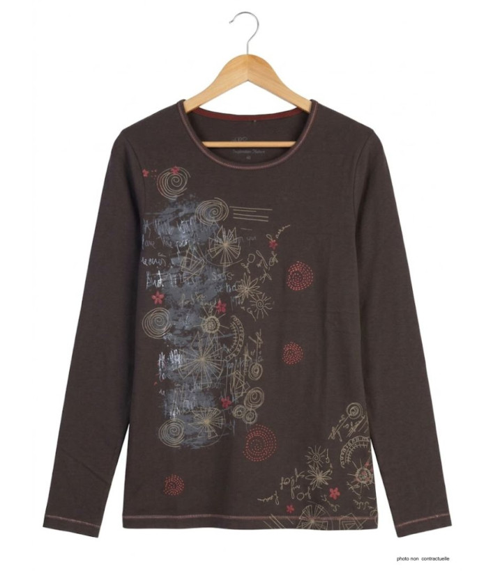 Tee-shirt MAYFLOWER DISCO2T - Manches longues coton & imprimé