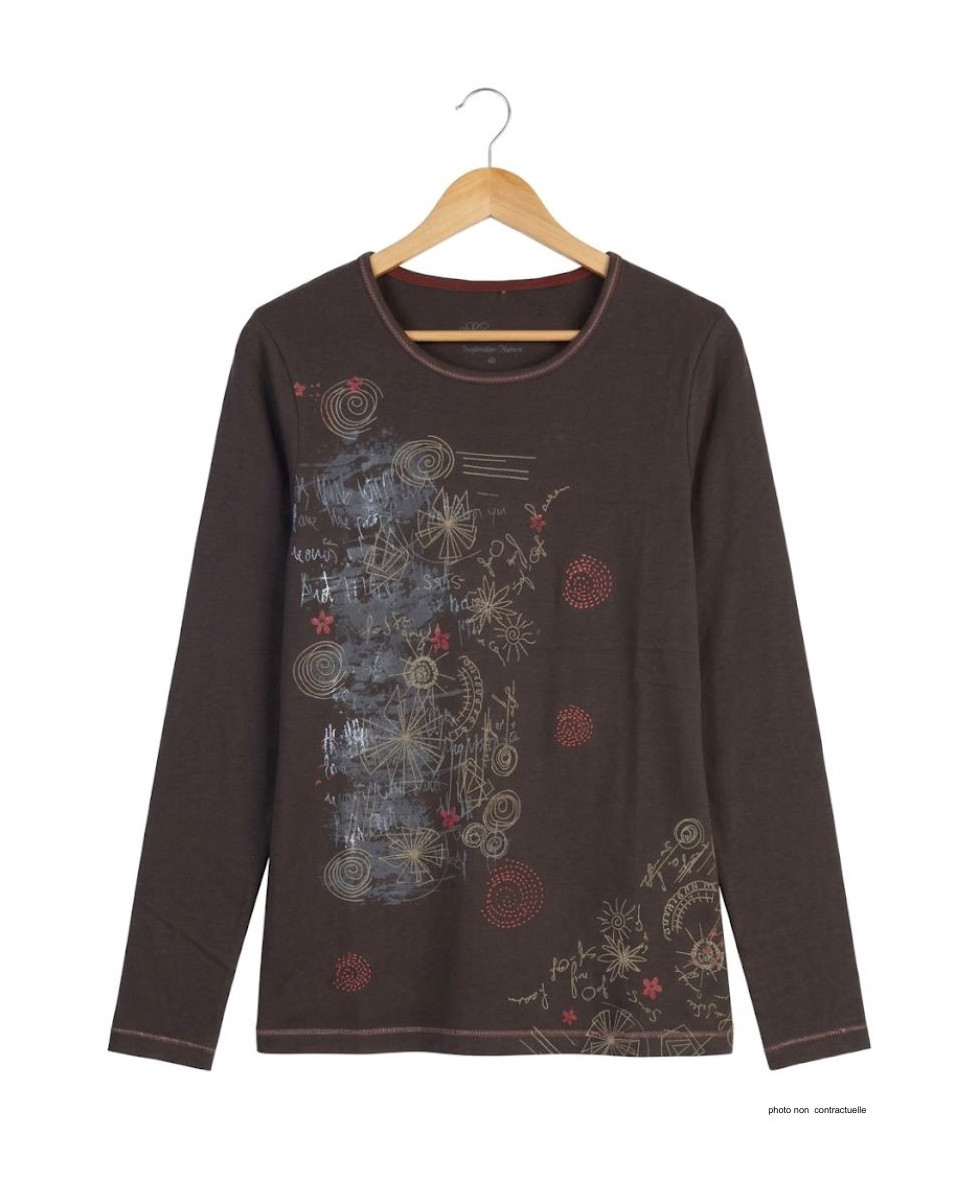 Tee-shirt MAYFLOWER DISCO2T - Manches longues coton & imprimé