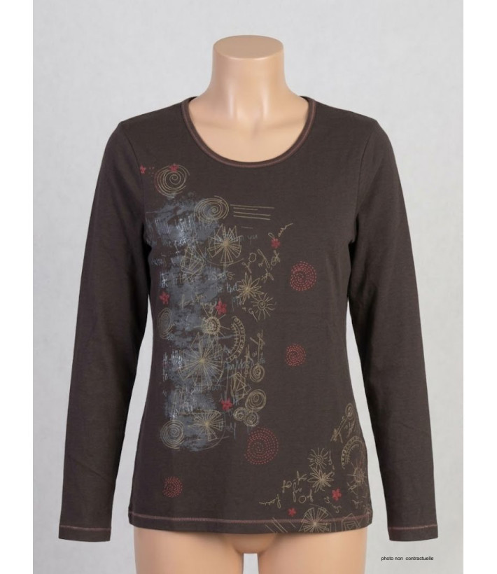 Tee-shirt MAYFLOWER DISCO2T - Manches longues coton & imprimé