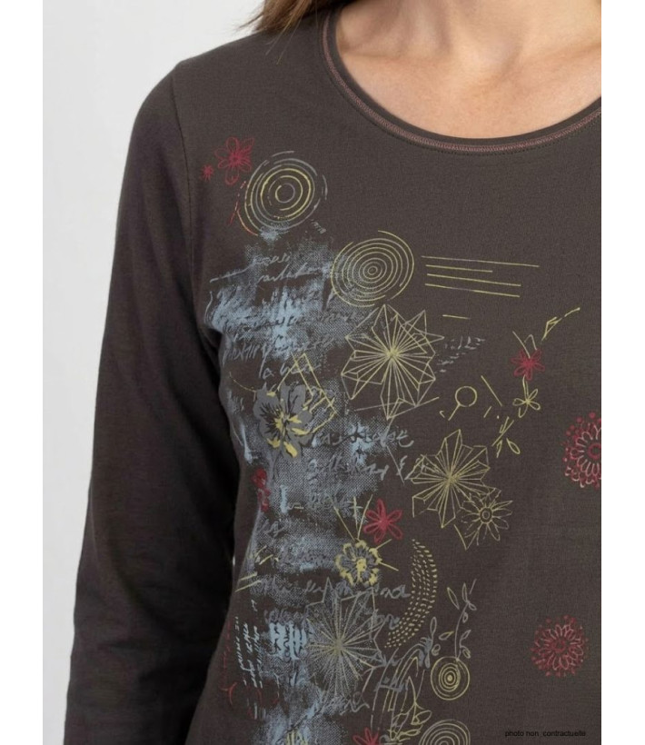 Tee-shirt MAYFLOWER DISCO2T - Manches longues coton & imprimé