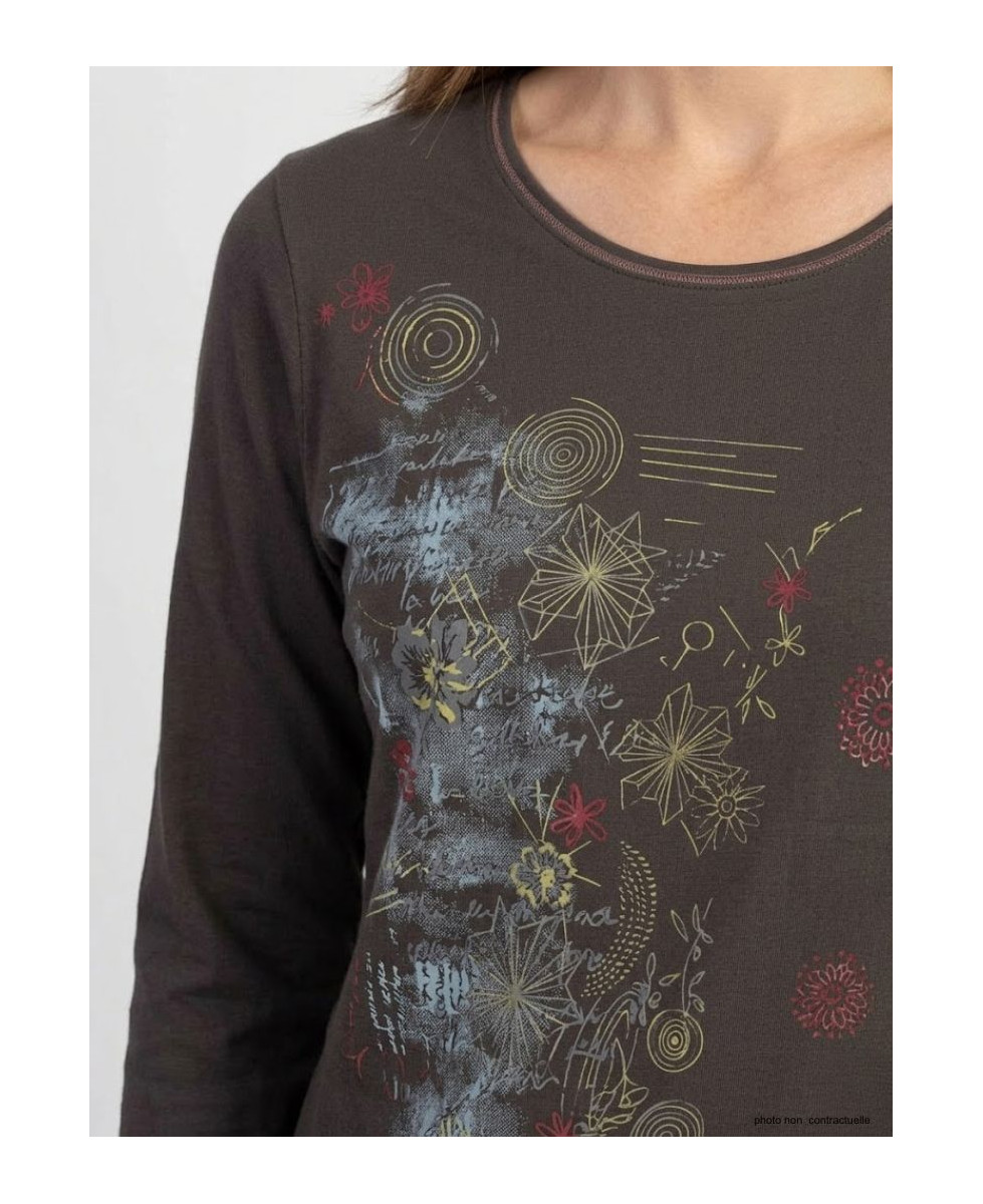 Tee-shirt MAYFLOWER DISCO2T - Manches longues coton & imprimé