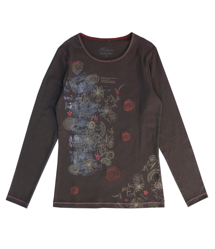 Tee-shirt MAYFLOWER DISCO2T - Manches longues coton & imprimé