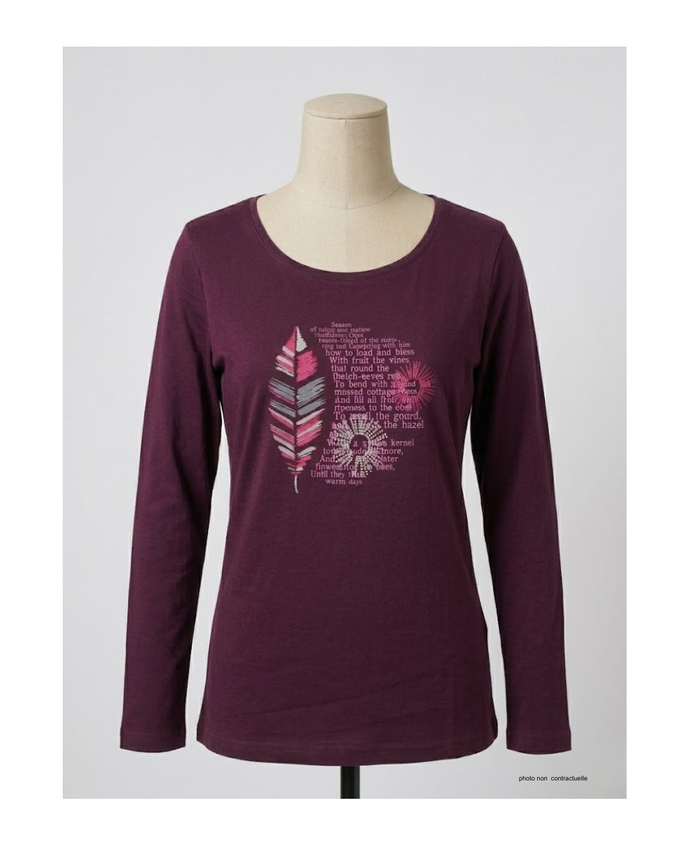 Tee-shirt MAYFLOWER NACHO2 - Manches longues violet sérigraphié