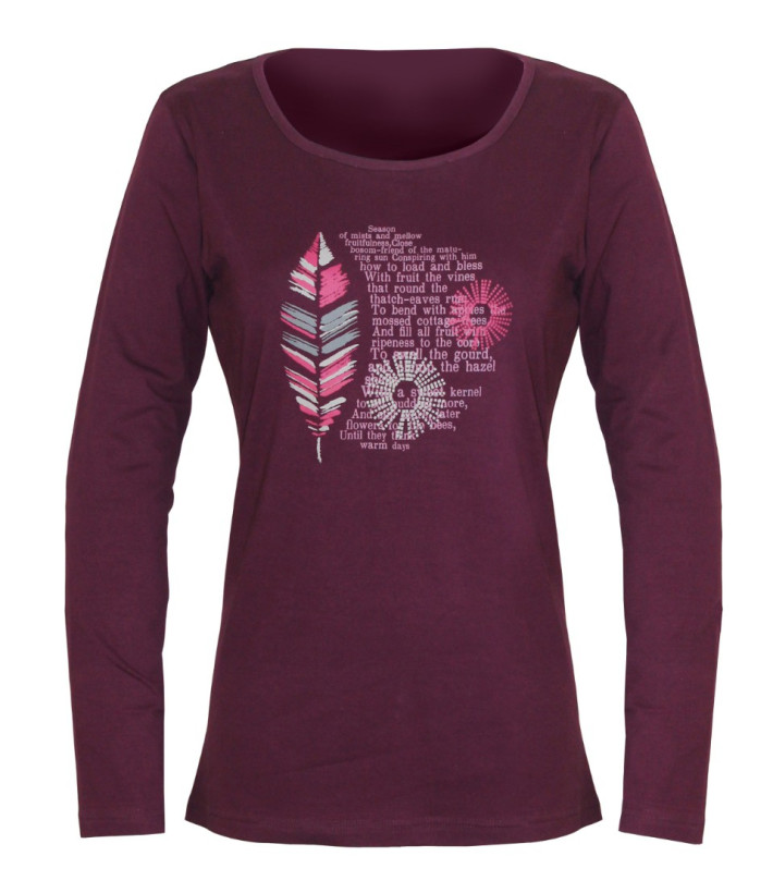 Tee-shirt MAYFLOWER NACHO2 - Manches longues violet sérigraphié