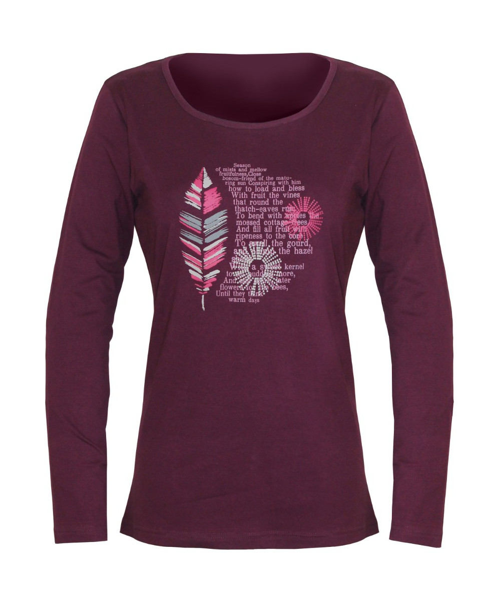 Tee-shirt MAYFLOWER NACHO2 - Manches longues violet sérigraphié