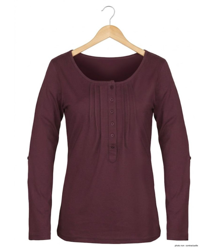 MAYFLOWER NANNY1 - Tee-shirt Manches Modulables Violet Stretch