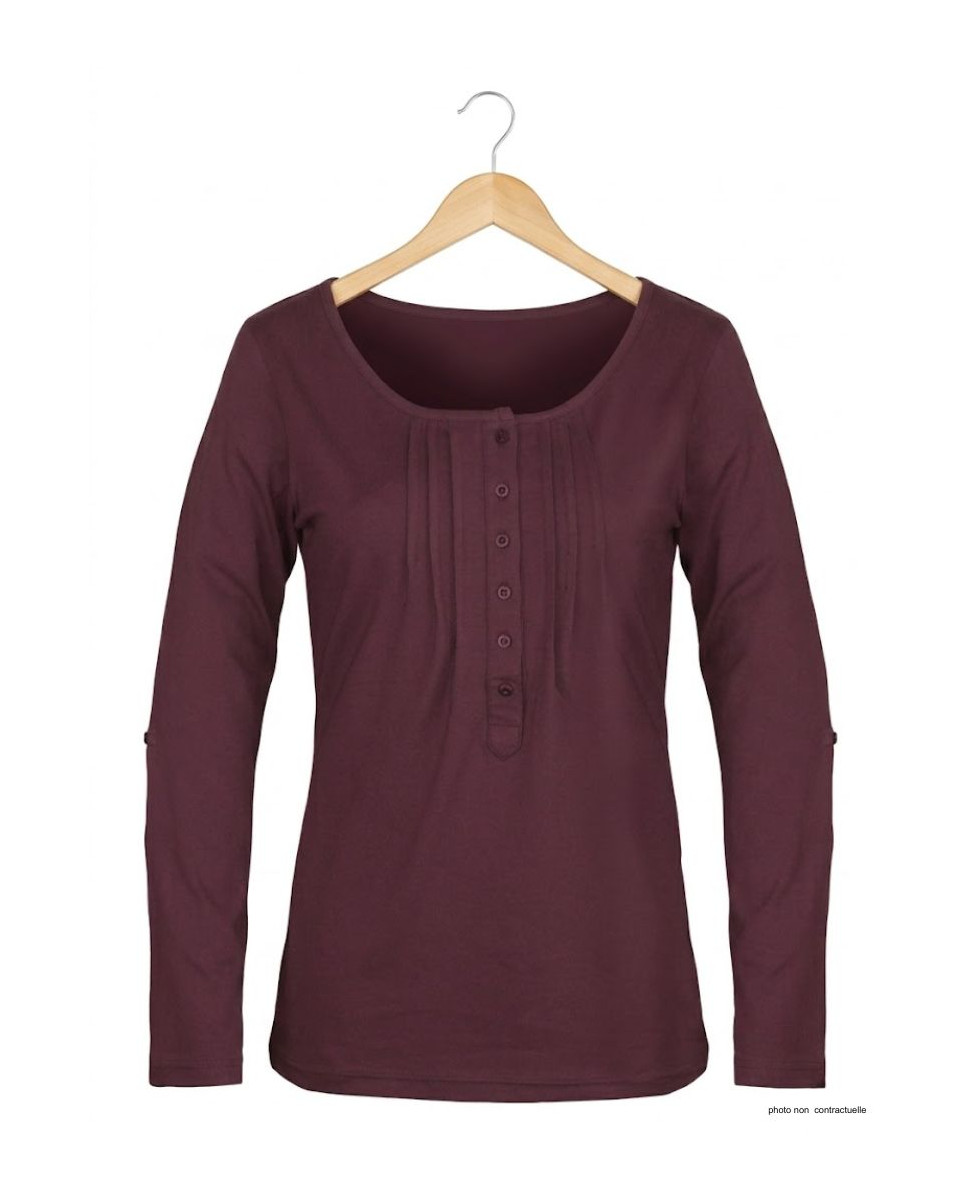 MAYFLOWER NANNY1 - Tee-shirt Manches Modulables Violet Stretch