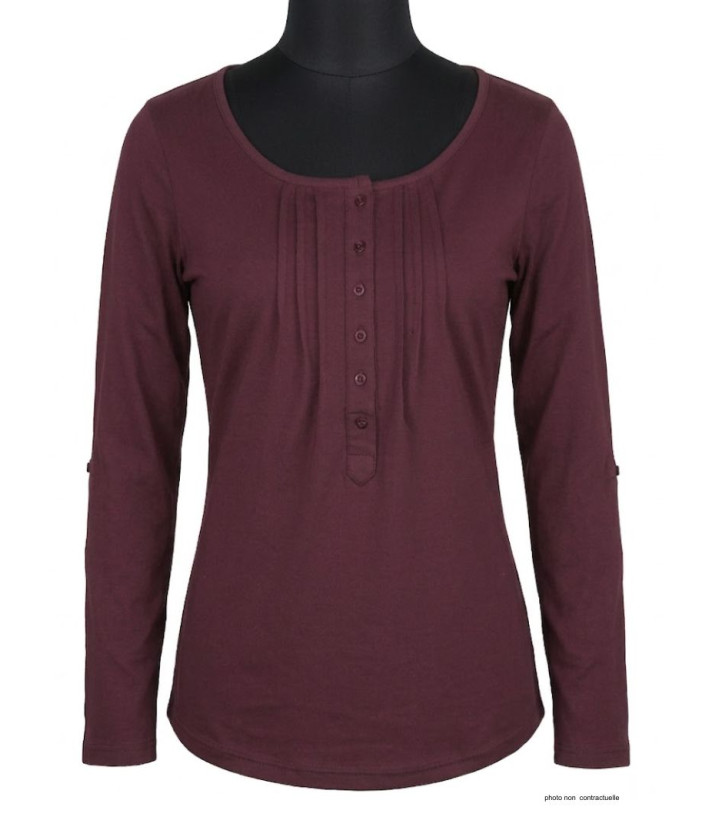 MAYFLOWER NANNY1 - Tee-shirt Manches Modulables Violet Stretch