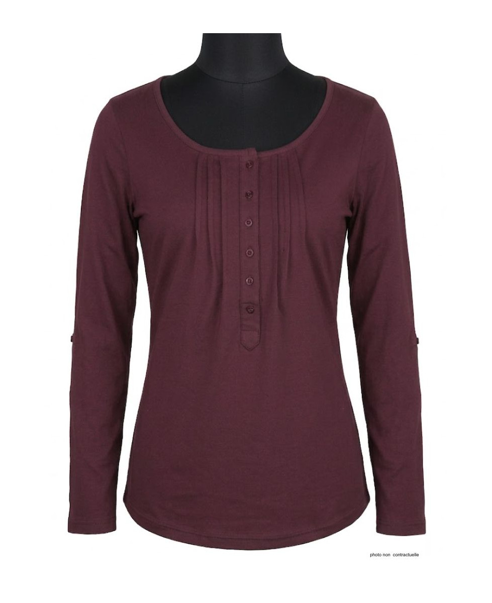 MAYFLOWER NANNY1 - Tee-shirt Manches Modulables Violet Stretch