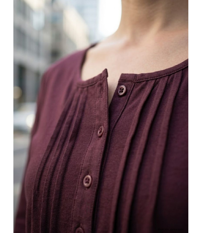 MAYFLOWER NANNY1 - Tee-shirt Manches Modulables Violet Stretch