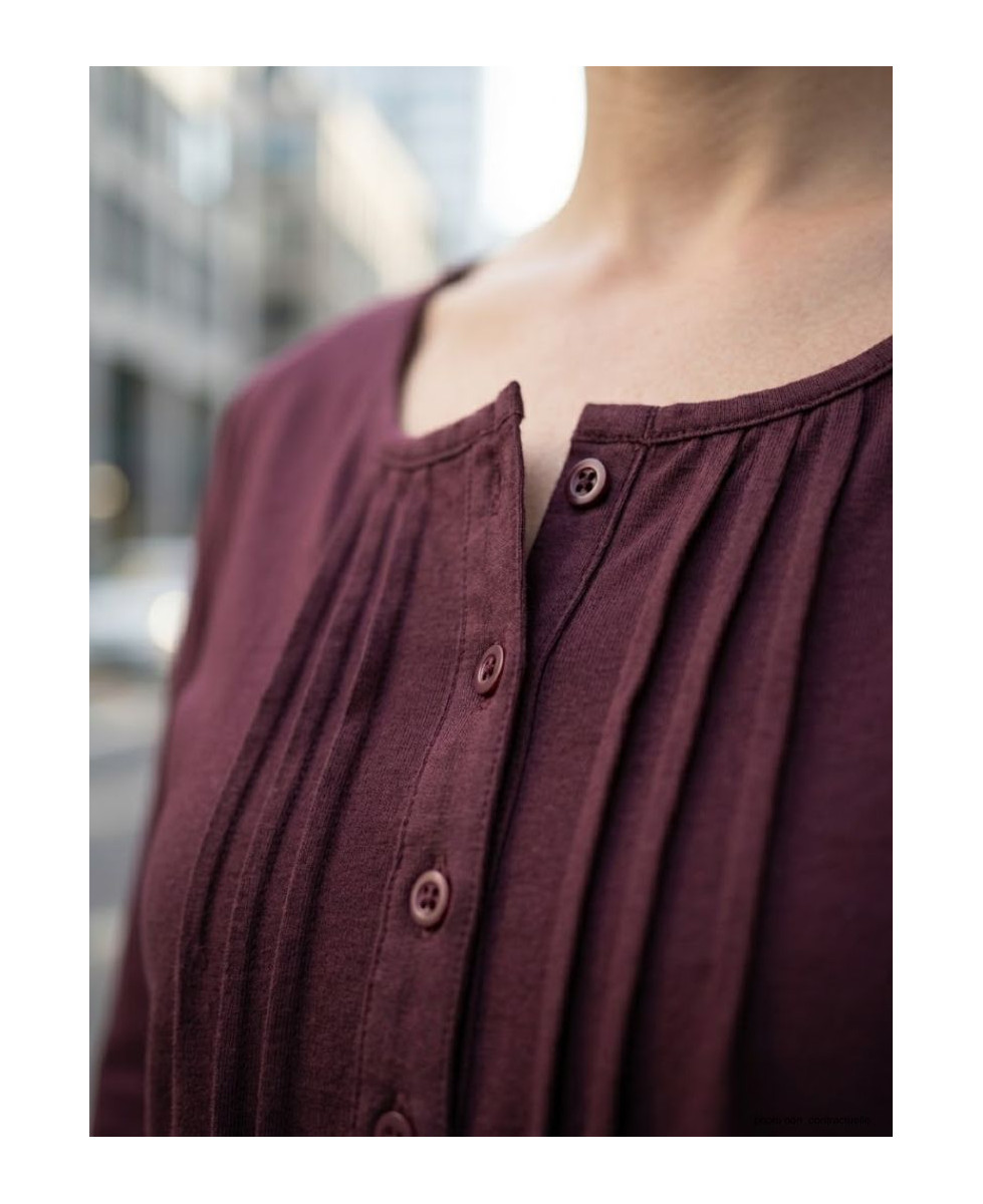 MAYFLOWER NANNY1 - Tee-shirt Manches Modulables Violet Stretch