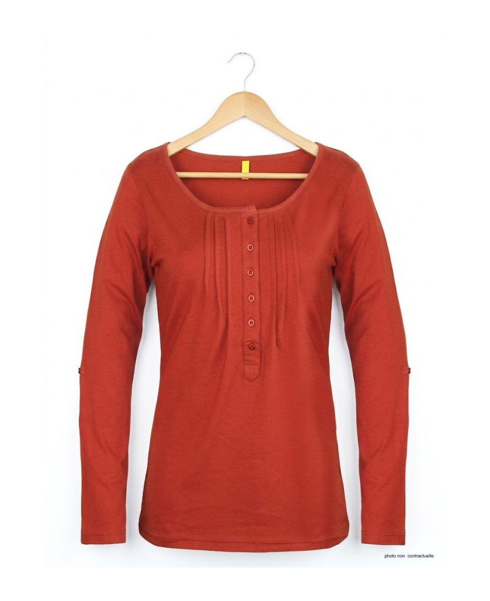 MAYFLOWER NANNY2 - Tee-shirt Modulable Orange Sanguine Stretch