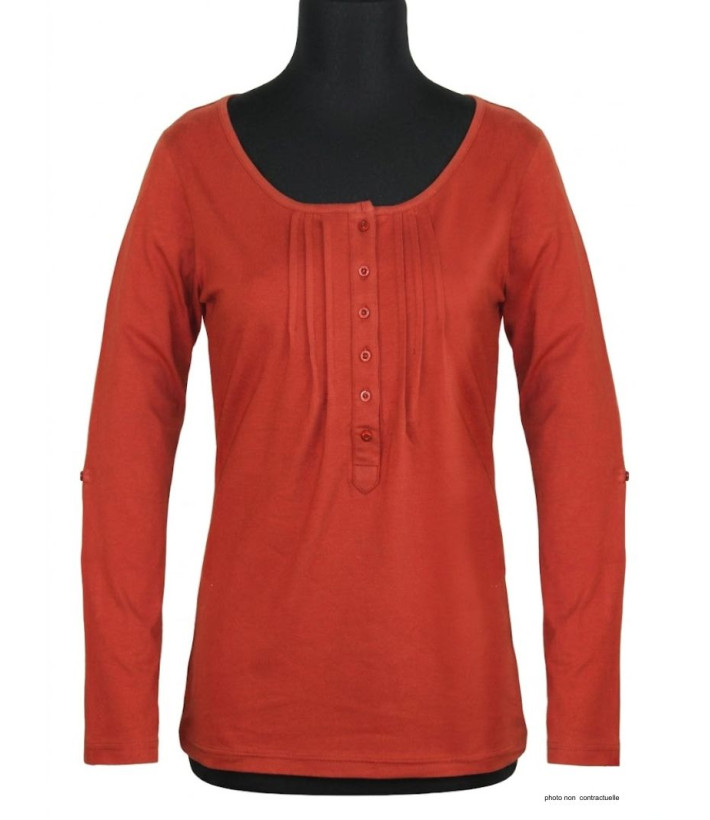 MAYFLOWER NANNY2 - Tee-shirt Modulable Orange Sanguine Stretch