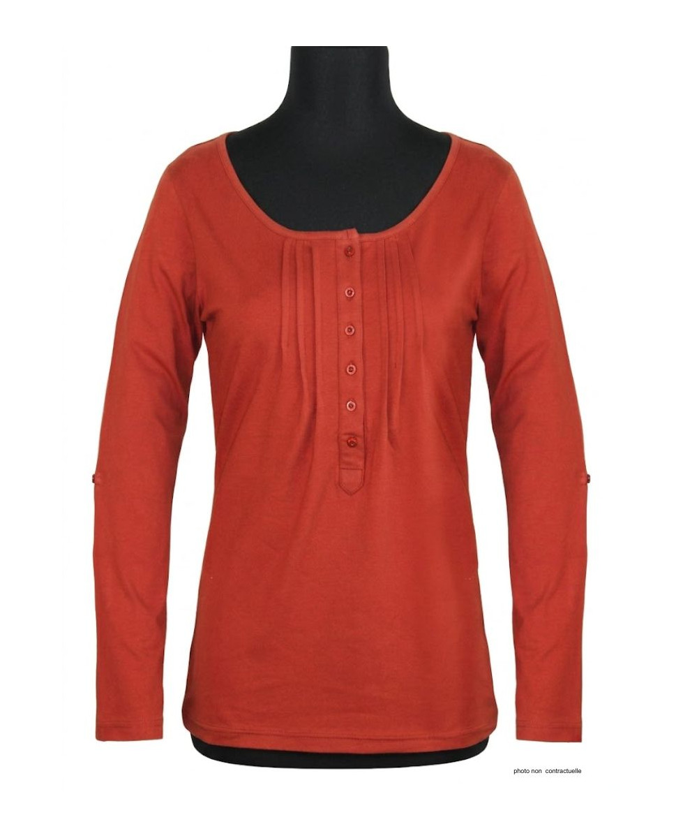 MAYFLOWER NANNY2 - Tee-shirt Modulable Orange Sanguine Stretch
