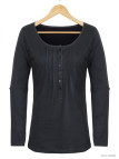MAYFLOWER NANNY3 - Tee-shirt Modulable Noir en Coton Stretch