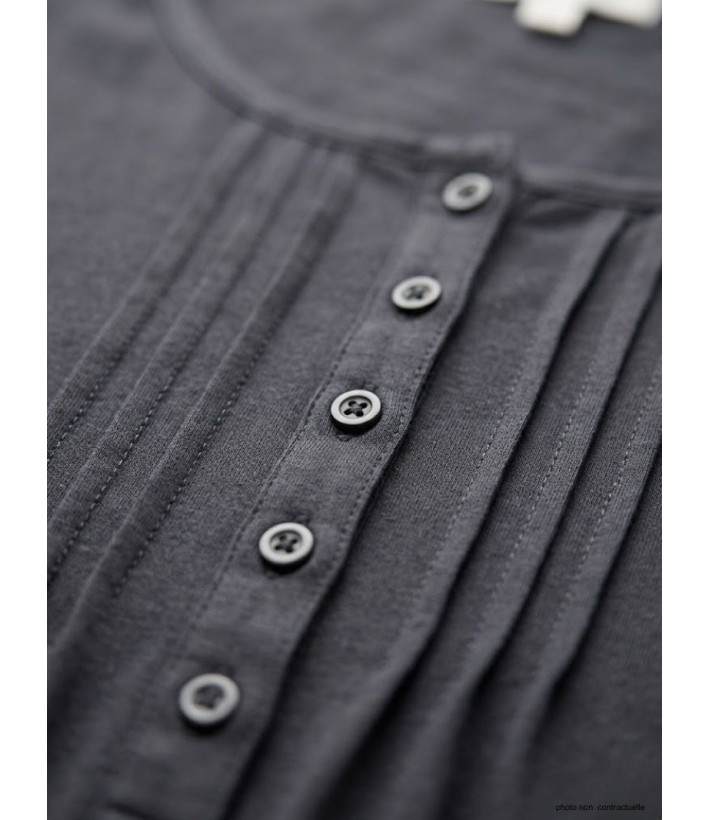 MAYFLOWER NANNY3 - Tee-shirt Modulable Noir en Coton Stretch