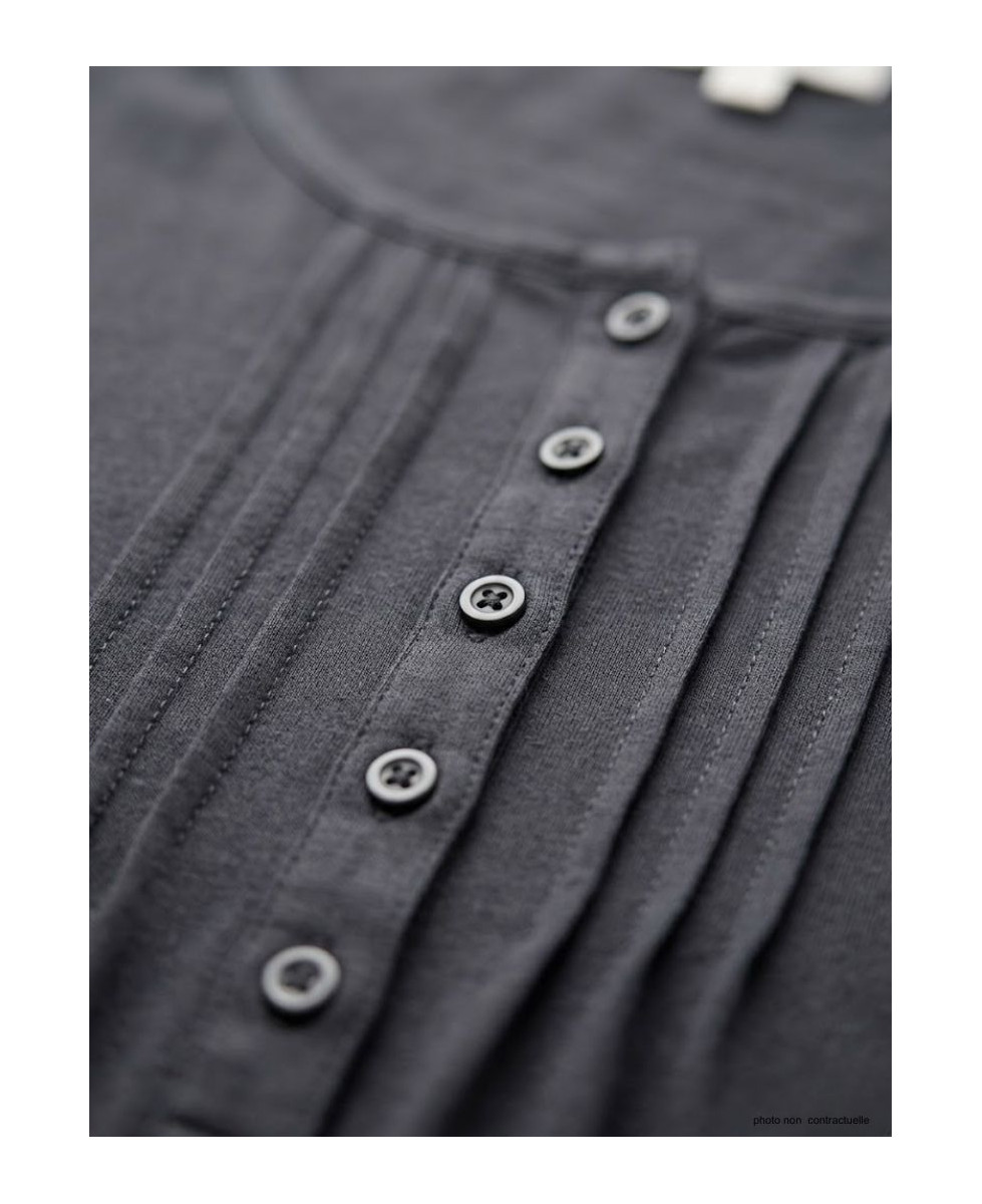 MAYFLOWER NANNY3 - Tee-shirt Modulable Noir en Coton Stretch