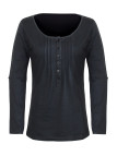 MAYFLOWER NANNY3 - Tee-shirt Modulable Noir en Coton Stretch