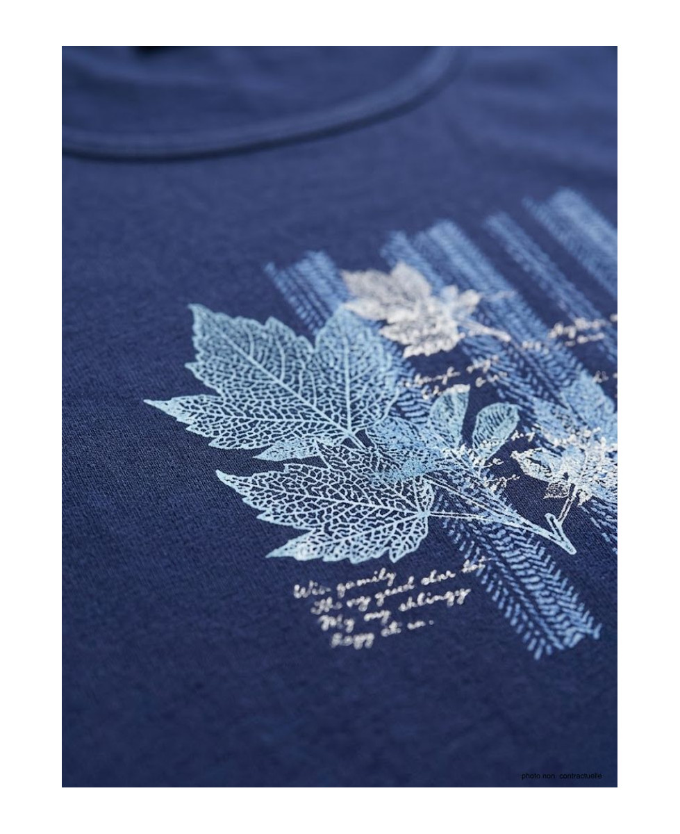 MAYFLOWER NAVY2 - Tee-shirt Marine à Sérigraphie Tendance