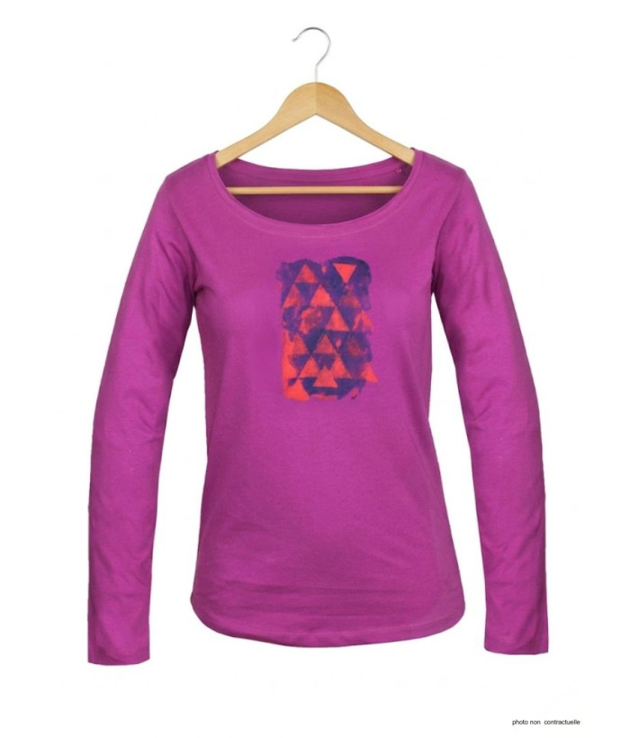 Mayflower NEON1 - Tee-shirt Manches Longues Rose Fushia