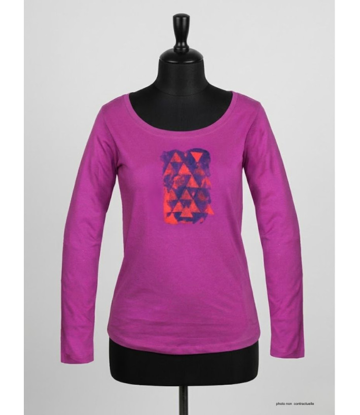 Mayflower NEON1 - Tee-shirt Manches Longues Rose Fushia