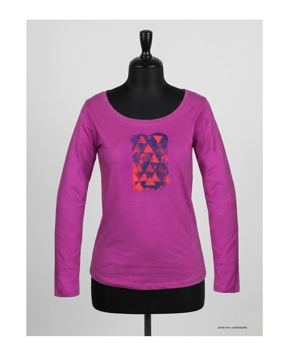 Mayflower NEON1 - Tee-shirt Manches Longues Rose Fushia
