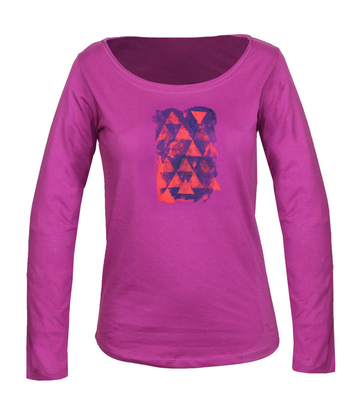 Mayflower NEON1 - Tee-shirt Manches Longues Rose Fushia
