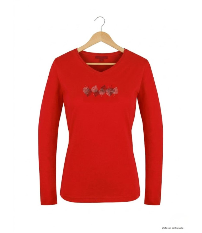 Mayflower NERUDA1GT - Tee-shirt Manches Longues Rouge GT