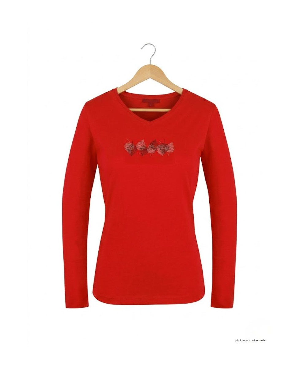 Mayflower NERUDA1GT - Tee-shirt Manches Longues Rouge GT