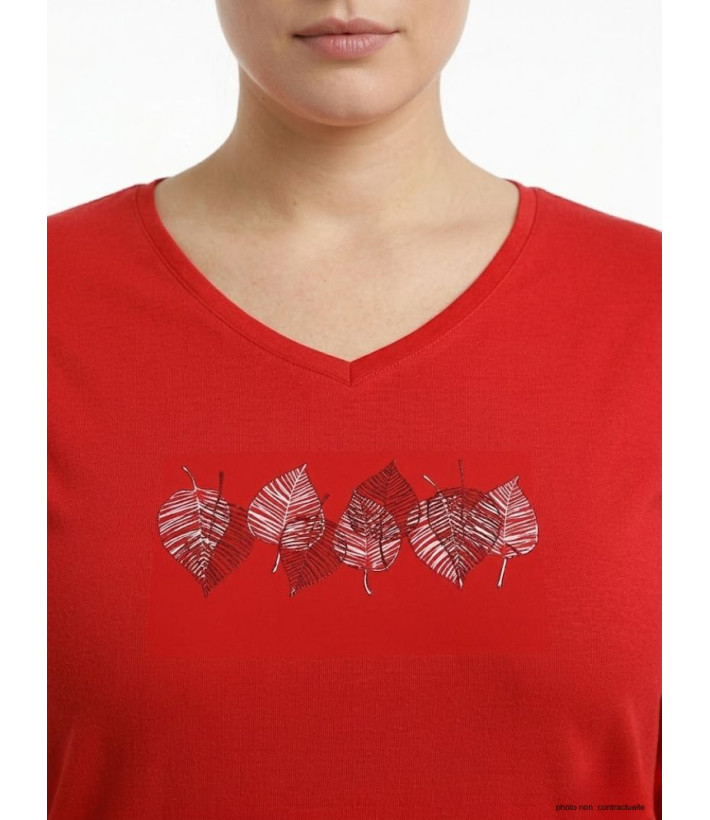 Mayflower NERUDA1GT - Tee-shirt Manches Longues Rouge GT