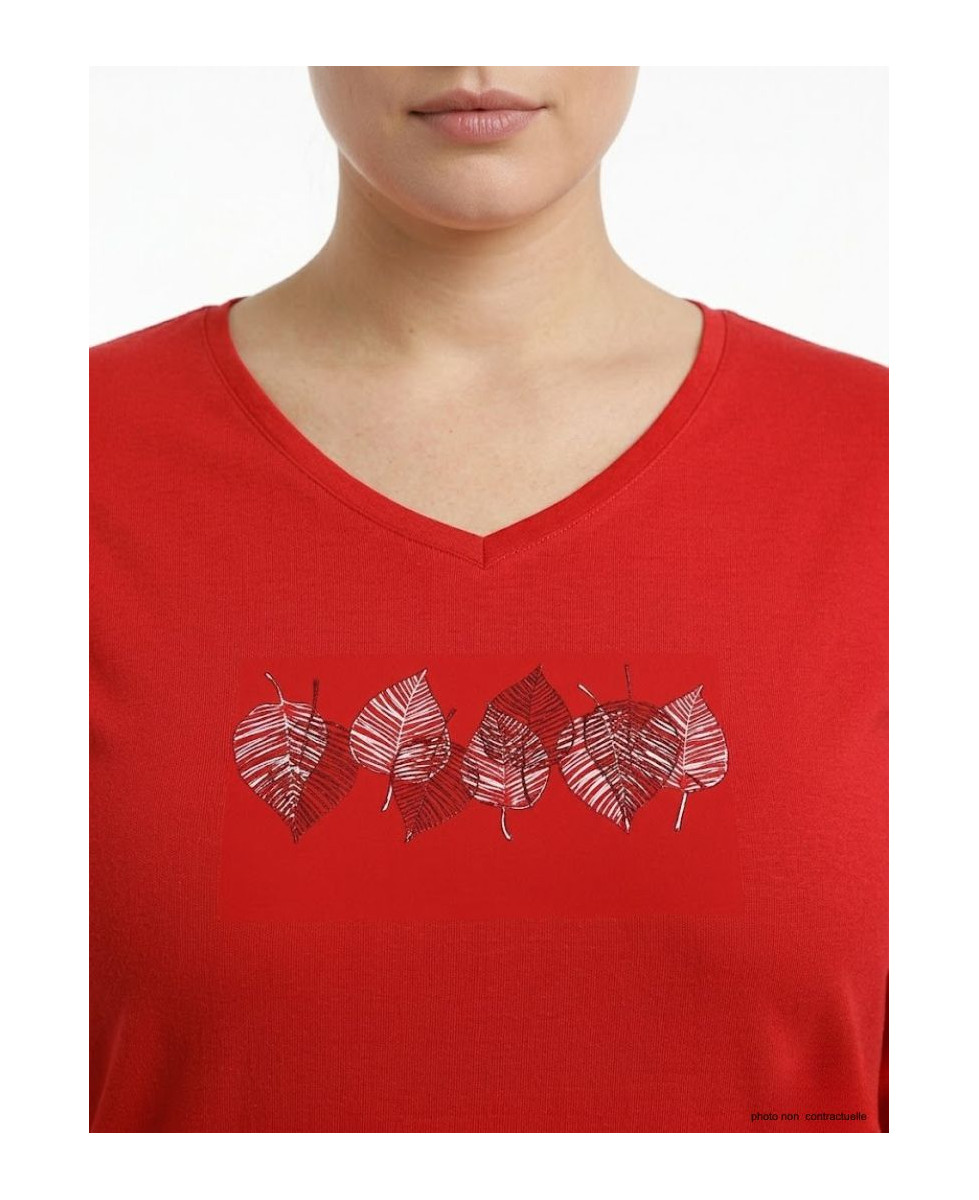 Mayflower NERUDA1GT - Tee-shirt Manches Longues Rouge GT
