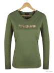 Mayflower NERVAL4 - Tee-shirt Femme Manches Longues Vert Olive